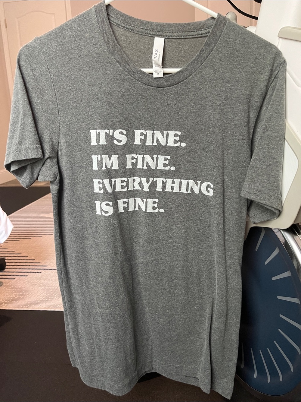 Canvas Gray Short-Sleeve Tee size M
 It's Fine. I’m fine. Everything is fine.